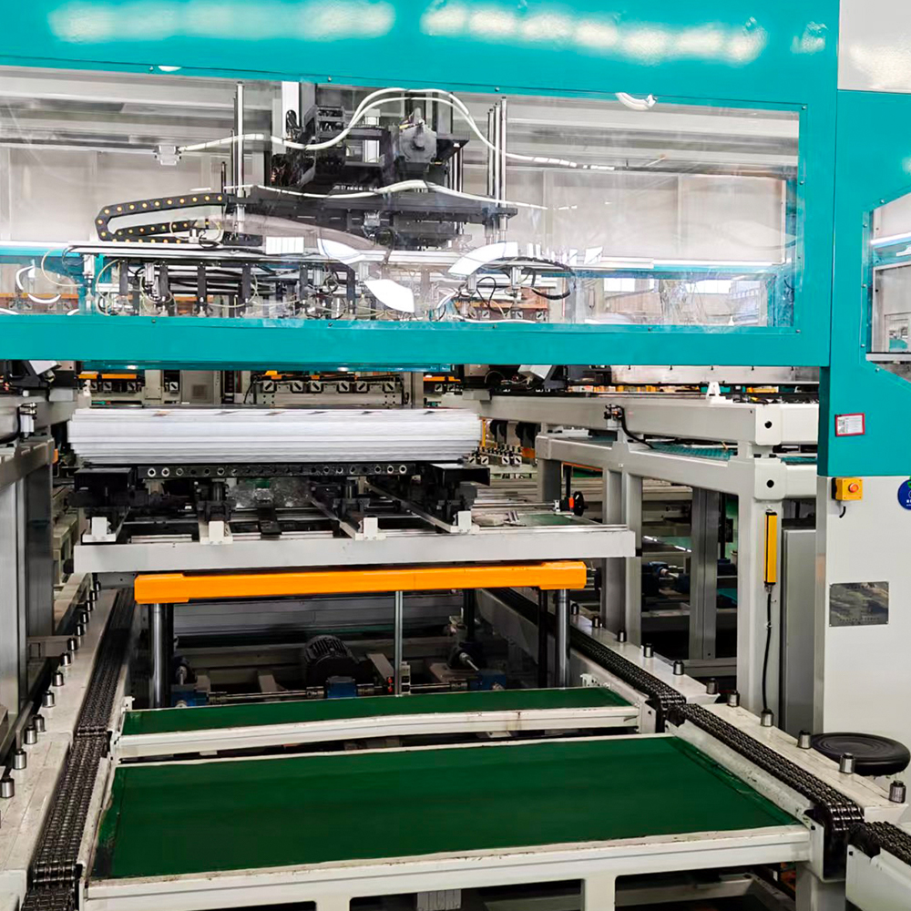 Línea de producción de apilamiento de núcleos de transformadores fuera de línea LXD-420-1